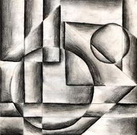 Artsonia Art Gallery - Charcoal Geometric Value Drawing