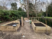 vegetable beds from new railway sleepers