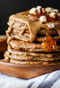 Grain-Free Almond Butter Protein Pancakes (Keto, Paleo) - The Roasted Root