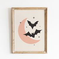 Halloween Bats with Pink Moon Printable - Instant Digital Download. *DIGITAL DOWNLOAD ONLY NO ITEM WILL BE SHIPPED* DETAILS: Included in your purchase are (5) High Resolution (300 DPI) JPG Files in the following sizes: * 5x7, 8x10, 11x14, 16x20 & 24x36 inches. * If you need a size not listed please contact us. HOW IT WORKS: After purchase you will be taken to the Etsy download page where you will then be able to download and print! You can read more about Etsy downloads here: Https://www.etsy.com/help/article/3949 If you have any questions on how to download please let me know and i'd be happy to help! THINGS TO REMEMBER: This is a DIGITAL DOWNLOAD ONLY. No PHYSICAL product will be shipped to you. Due to different monitors, displays and printer calibrations, colors may appear different in