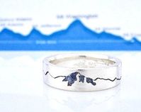 Custom Mountain Range Wedding Ring made with your favorite | Etsy