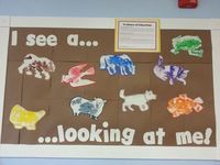 I love the idea of having the children paint the animals in brown bear, brown bear and then adding them to the classroom bulletin board!