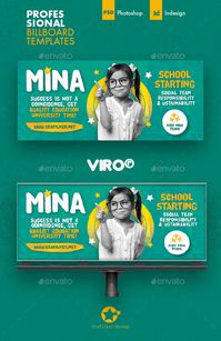 Kids School Billboard Templates