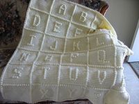 Learn how to "emboss" letters ~ free crochet pattern