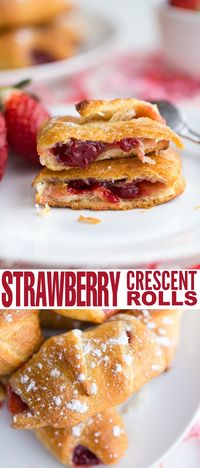 These strawberry crescent rolls easy , good and perfect for valentine day since dave b day is2 days later. Don't need lots of sweets