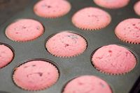 Cotton candy cupcakes: real cotton candy flavors the batter