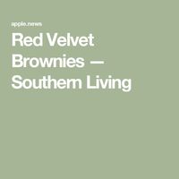 Red Velvet Brownies — Southern Living