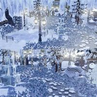 Disney dreamlight winter holiday build ideas DDLV frosted heights decorating inspiration DDV blue elegantcore decor inspo by Sy Dreams