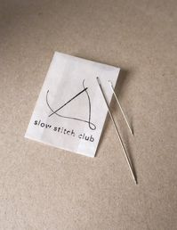 set of two darning needles for visible mending and clothing repair – slow stitch club