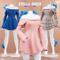 Stella winter dress for sims4 game by Bluerosesims #ts4