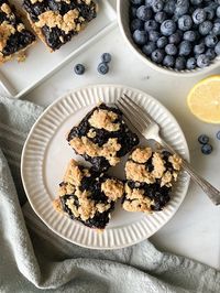 Lemon Blueberry Oatmeal Bars (Vegan + Gluten Free) - Bananas about Life