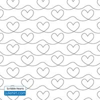 SCRIBBLE HEARTS - Longarm Quilting Digital Pattern for Edge to Edge and Pantograph Handiquilter Gamm