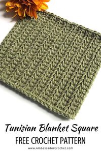 Whispering Pines - Free Tunisian Square Crochet Pattern - Ambassador Crochet