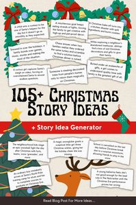 Over 105 Christmas story ideas from humorous mishaps to heartwarming tales of holiday magic. Use the story idea generator to get quick ideas.