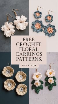 BECOME THE TALKING POINT OF SPECIAL EVENTS AND CELEBRATIONS BY MAKING STUNNING ORNAMENTS FROM THESE FREE CROCHET FLORAL EARRINGS PATTERNS!