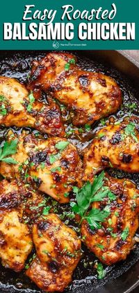 This balsamic chicken dinner is ready in just 30 minutes and it is the BEST! You'll love the quick balsamic marinade with garlic, honey, and lemon juice. Get the recipe today!