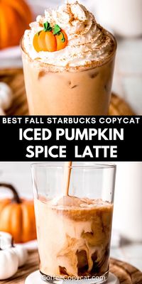 Iced Pumpkin Spice Latte (Starbucks Copycat) - coffeecopycat.com