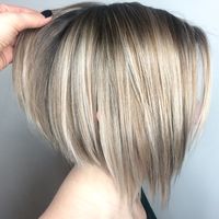 Rooted blonde balayage