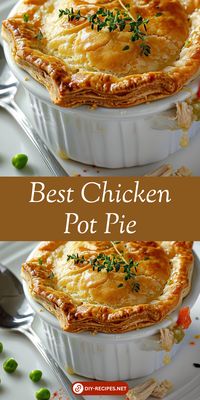 Learn how to make the best chicken pot pie with a rich filling and crispy pastry top.