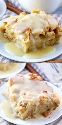 When it comes to easy recipes this Bread Pudding couldn’t get any simpler. Filled with cinnamon and nutmeg this makes the perfect breakfast or dessert recipe. #breakfast #breadpudding #sauce #brunch #dessert #baking