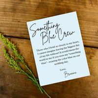 Something Blue Crew Card Digital Download - Etsy