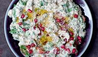 This Middle Eastern-style dip from Ottolenghi is packed with complex flavour. Made with burnt aubergine, pomegranate molasses, and tahini, it's a punchy and refreshing summer snack.