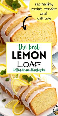 This light Lemon Loaf Cake drizzled with a sweet and tart lemon glaze has a tender buttery crumb and is full of bright citrus flavor. This easy loaf of quick bread is perfect for breakfast, a snack and even dessert. #cake #bread #lemon #lemonblossoms #easy #recipe