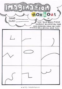 Free Pack of Imagination Workout Drawing Practice for Kids - Easy #Drawing Activities for Kids. Simple, easy and super fun art idea for kids and beginners. @FeedingStickFigures shares simple art lesson and project ideas, fun worksheets, colouring sheets, and #printables for kids to do at home. Easy home activities for kids | Arts and crafts | #ColouringPages | Art development