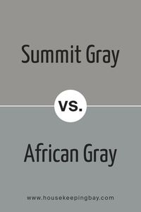 Summit Gray SW 7669 and African Gray SW 9162 by Sherwin Williams are two interesting colors. Summit Gray is a cooler, more neutral gray. It’s like the color of smooth stones or a cloudy sky before the rain starts. It feels fresh and modern, perfect for making a room feel spacious and calm. African Gray, however, has a warmer tone to it. It’s a bit like the color of elephant skin or dry clay.