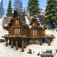 A great cabin with a full interior ready to build in your survival world! Download the full build template