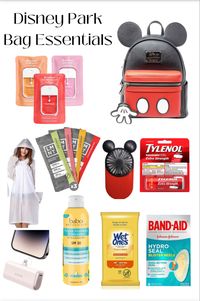 Disney World bag must haves. Disney bag essentials. Park bag essentials. Disney park essentials disney world