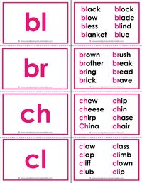 Beginning Consonant Blends Flash Cards with a special bonus! These flash cards have up to 8 words that start with each blend for extra practice. Use as flash cards or a memory game.