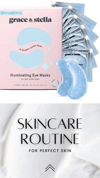 grace & stella Award Winning Under Eye Mask (Blue, 6 Pairs) Reduce Dark Circles, Puffy Eyes, Undereye Bags, Wrinkles, Gel Under Eye Patches, Nurse Gifts, Vegan Cruelty-Free Self Care #wrinkles #grace&stella #grace #stella #undereye #mask #beauty #darkcircles #eyes #selfcare #illuminating