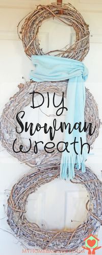 DIY Snowman Wreath | Snowman Craft | Winter Wreath | DIY WInter Wreath | Snowman Wreath | Easy SNowman Wreath | Easy Snowman Craft | DIY Home Decor | #wintercrafts | #diyhomedecor via @myhomebasedlife