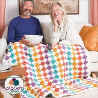 Free Bernat Diamond Stitch Thick Blanket Pattern with Diagram | The Crochet Crowd