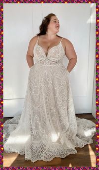 [AffiliateLink] This Romantic, Boho-Inspired Sparkly A-Line Wedding Dress Speaks To Celestial Themes With Boho Roots In Its Dark Champagne Undertone. #bohorusticweddingdress