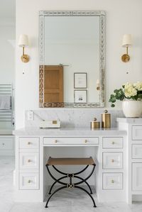 Vanity in master bathroom, California Traditional Interior Design | Studio McGee Design Blog