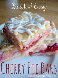 Cherry Pie Bars - This is the BEST recipe I've found!