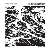 Water Series: Surf. Sea Foam. Ripples. Lily Pads.  Contrasting from foam patterns on distant roaring surf to gentle ripples at sunrise or tranquil waters beneath lily pads to a close-up view of sea foam, imagine using these water patterns to add liquid texture or layers to create depth from your imagination. Choose one stencil, or choose all four. The set of four is packaged to provide a discount.  Artistcellar Stencils are laser cut in the USA using 10 mil mylar, in stock and ready to ship. The designs are durable, washable, and reusable. Outside dimensions are 6" x 6" and include a minimum border of 1/4" before the design starts, for ease of use and long lasting strength. Our designs aim to remain functional, without those bits, flippies, and bendys (technical art terms!) that tend to sn