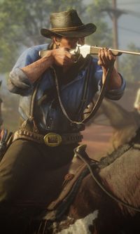 480x800 Cowboy, Red Dead Redemption 2, video game wallpaper