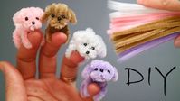 😍CUTE BABIES😍 Mini dog toys made of pipe cleaner