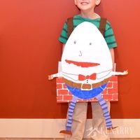 All the kings horses and all the kings men will be impressed when you make a Humpty Dumpty costume for your child using this easy craft idea for Halloween.