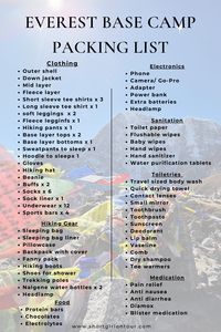 A Complete Everest Base Camp Packing List - SHORT GIRL ON TOUR