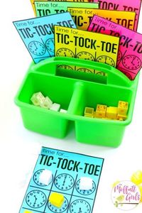 Tic-Tock-Toe three in a row wins this game. Teach telling time by the half hour with this fun first grade math game!