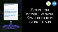 Mod The Sims - Moonstone provides vampire Sims protection from the sun