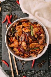 Spicy Stir-fried Rice Cakes with Sichuan Peppercorns - The Woks of Life