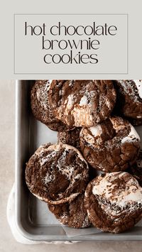 hot chocolate brownie cookies