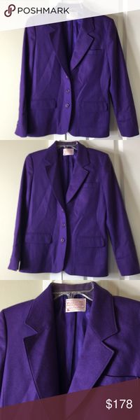 Purple Pendleton Petite Peacoat Blazer Jacket Vintage Pendleton Blazer Button-Up Jacket   100% Virgin Wool Made in USA   No trades!  💜 Bundle 2+ items from my closet & get combined shipping & save 15% off 💸 your entire purchase! 📦🎉 Pendleton Jackets & Coats Blazers