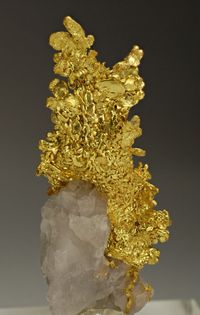 Gold on Quartz - Eagle’s Nest Mine, Placer Co., California, USA