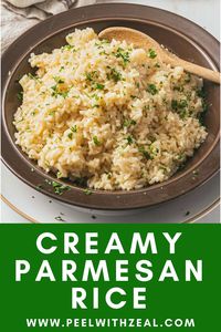 Make this delicious garlic butter rice with parmesan cheese, milk, and chicken broth. It's a flavorful rice side dish that's easy to make and will elevate your dinner! This creamy rice recipe is going to be your new favorite rice side dish recipe.